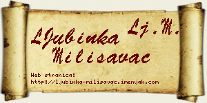 LJubinka Milisavac vizit kartica